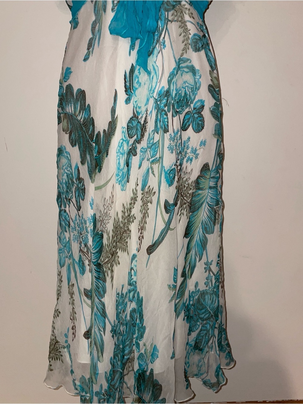 Floral silk maxi dress-dainty-delicate-modest SIZE 12 Jonathan Martin - Picture 2 of 11